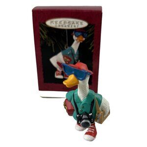 Hallmark Keepsake Ornament Snowbird Traveler Goose With Sunglasses Camera & Hat